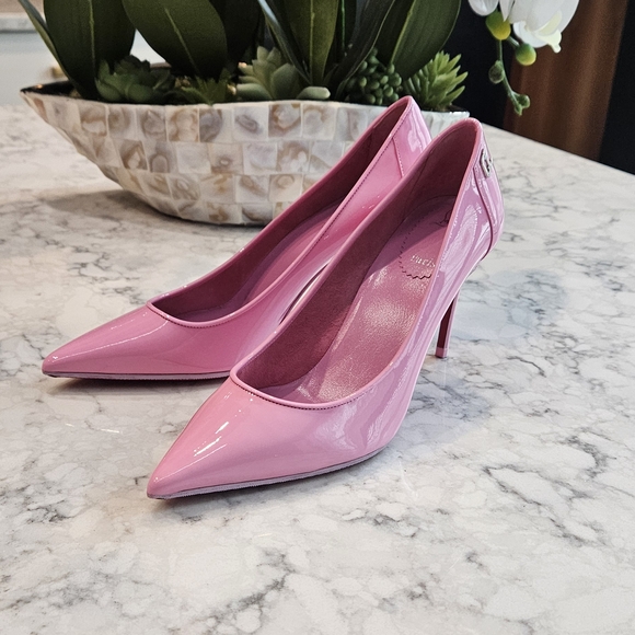 Christian Louboutin Patent Leather Sporty Kate 85mm In Pinkador - Picture 3 of 12